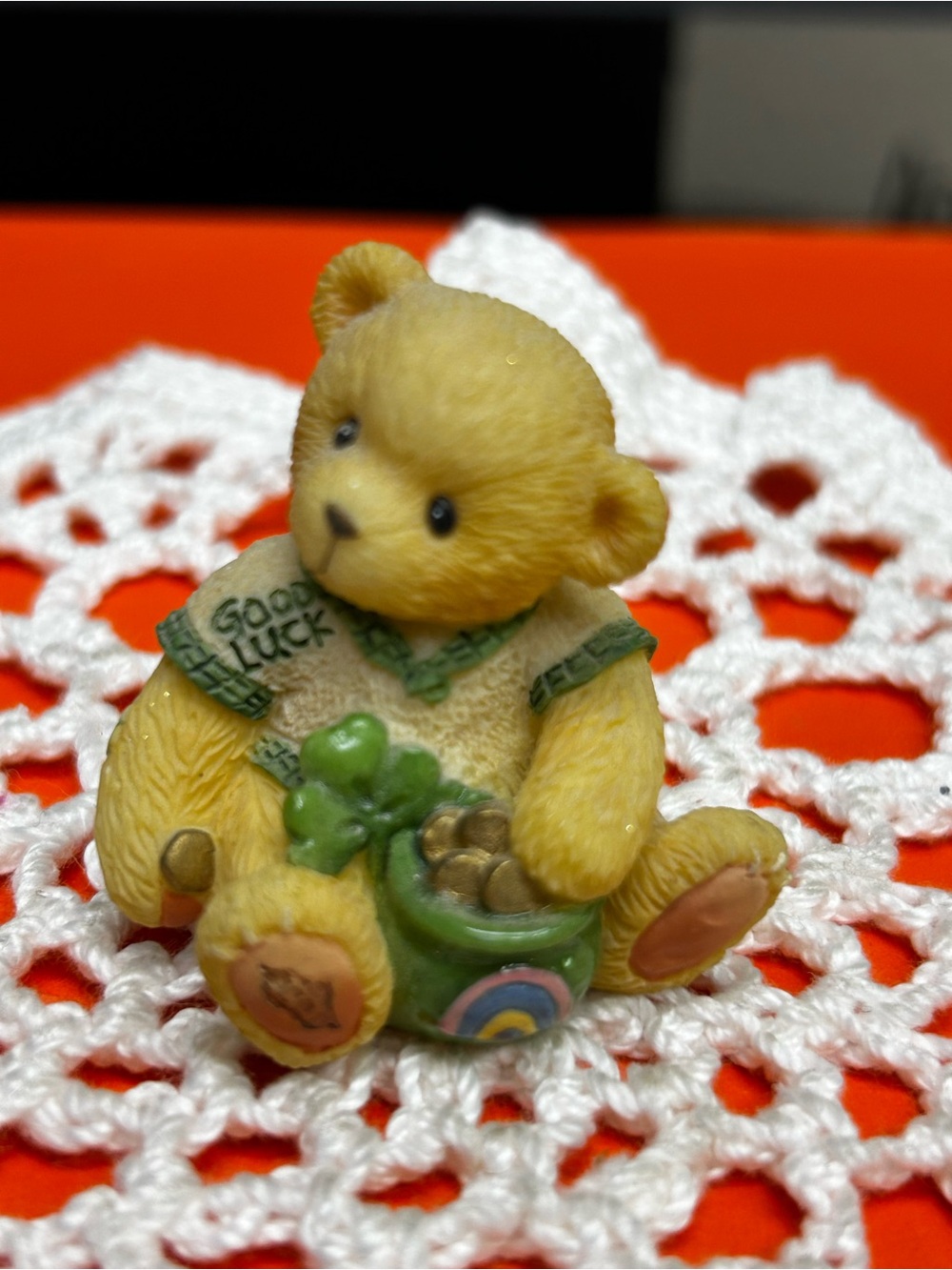 Cherished Teddies Good Luck bear mini 1-1/2” tall